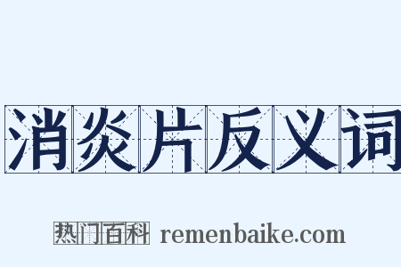 消炎片反义词是什么意思的图片